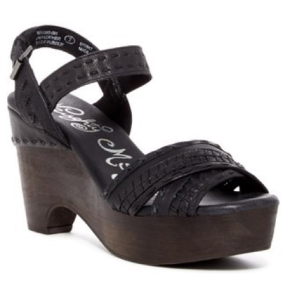 NAUGHTY MONKEY CALLA LEATHER PLATFORM SANDAL SZ7.5